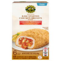 Barber Foods Chicken Breasts, with Rib Meat, Raw Stuffed, Chicken Parmesan, Breaded - 6 Each