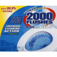 2000 Flushes Toilet Bowl Cleaner, Automatic, Blue Plus Bleach, Twin Pack - 2 Ounce