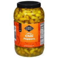 First Street Chili Peppers, Yellow, Hot - 128 Fluid ounce