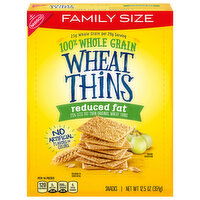 Wheat Thins Snacks, Reduced Fat, 100% Whole Grain, Family Size - 12.5 Ounce