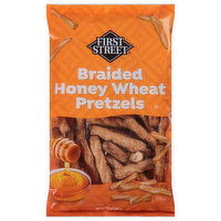 First Street Pretzels, Honey Wheat, Braided - 10 Ounce