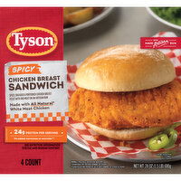 Tyson Frozen Spicy Chicken Breast Sandwich - 24 Ounce