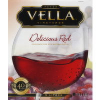 Peter Vella Grape Wine, Delicious Red, 5 Litre