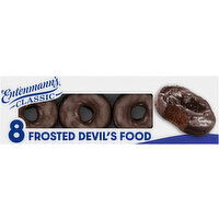 Entenmann's Frosted Devil's Food Chocolate Donuts, 8 count, 16 oz - 8 Each