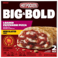 Hot Pockets Pizza, Double Pepperoni, 2 Pack - 13.5 Ounce