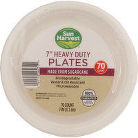 Sun Harvest Plates, Heavy Duty, 7 Inches - 70 Each