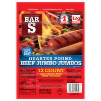 Bar S Quarter Pound Beef Jumbo Jumbos Franks Family Pack - 12 Each