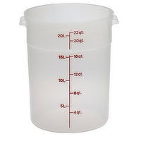 Cambro Round Translucent Food Container 22qt - 1 Each