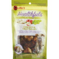 Ruffin' It Treats for Dogs, Wholesome, Chicken & Fruit Wraps - 3.5 Ounce