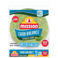 Mission Super Soft Spinach Herb Tortilla Wraps - 8 Each