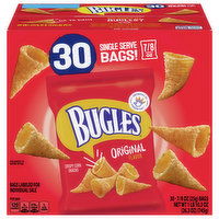 Bugles Corn Snacks, Original Flavor, Crispy, 30 Each