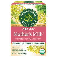 Traditional Medicinals Mother's Milk, Organic, Original with Fennel & Fenugreek, Caffeine Free, Tea Bags - 16 Each