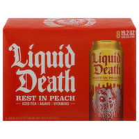 Liquid Death Iced Tea, Rest in Peach, King Size Cans - 8 Each