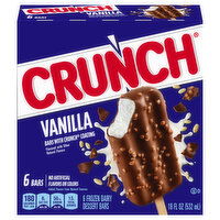 Crunch Frozen Dairy Dessert Bars, Vanilla, 6 Each