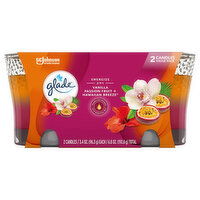 Glade Candles, Energize, Vanilla Passion Fruit + Hawaiian Breeze, 2 in 1, Value Pack, 6.8 Ounce