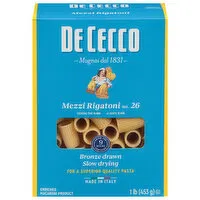 De Cecco Mezzi Rigatoni, No. 26