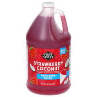 First Street Strawberry Coconut Snow Cone Syrup, 128 Gallon