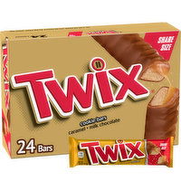 Twix Cookie Bars, Caramel, Milk Chocolate, Share Size, 24 Each