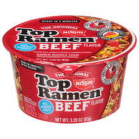 Nissin Ramen Noodle Soup, Beef Flavor - 3.28 Ounce