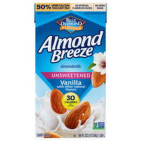 Blue Diamond Dairy-Free Unsweetened Vanilla Almondmilk - 64 Fluid ounce