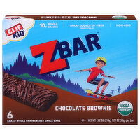 Zbar Energy Snack Bars, Chocolate Brownie, 6 Each