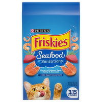 Friskies Cat Food, Seafood Sensations, Salmon, Tuna, Shrimp & Seaweed - 50.4 Ounce