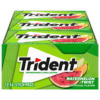 Trident Gum, Sugar Free, Watermelon Twist - 12 Each