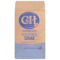 C&H Sugar, Powdered, Premium Cane - 25 Pound