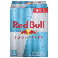 Red Bull Energy Drink, Sugarfree, 4 Pack - 4 Each