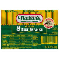 Nathan's Famous Beef Franks, Skinless - 8 Each