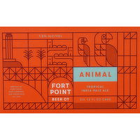 Fort Point Beer Co. Beer, Tropical India Pale Ale, Animal, 6 Pack - 6 Each