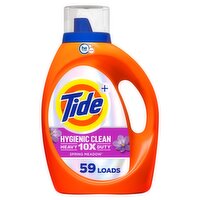 Tide Hygienic Clean Heavy 10x Duty Liquid Laundry Detergent, Spring Meadow, 132 fl oz, 94 Loads - 84 Fluid ounce