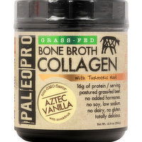 Paleo Pro Collagen, Bone Broth, Aztec Vanilla, with Turmeric Root - 12.6 Ounce