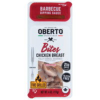 Oberto Chicken Breast, Bites, Barbecue Dipping Sauce, Fire Grilled - 4 Ounce