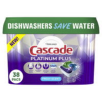 Cascade Platinum Plus Dishwasher Pods, Fresh - 38 Each