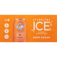 Sparkling Ice Sparkling Water, Zero Sugar, Orange Mango Flavored, 8 Each