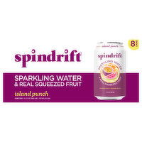 Spindrift Sparkling Water, Island Punch, Unsweetened, 8 Each