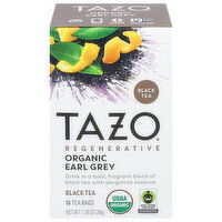 Tazo Black Tea, Earl Grey, Organic, Bags - 16 Each