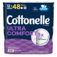 Cottonelle Toilet Paper, Mega Rolls, 2-Ply - 12 Each