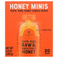 Nate's Single-Serve 100% Pure Raw & Unfiltered Minis Honey, 20 Each