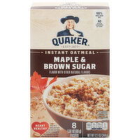 Quaker Instant Oatmeal, Maple & Brown Sugar - 8 Each