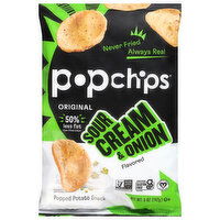 Popchips Original Popped Sour Cream & Onion Flavored Potato Snack - 5 Ounce