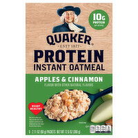 Quaker Instant Oatmeal, Protein, Apples & Cinnamon - 6 Each