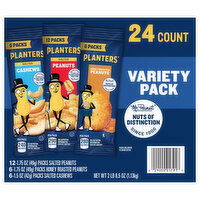 Planters Salted/Honey Roasted Cashews & Peanuts Variety Pack - 24 Each