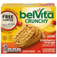 belVita Breakfast Biscuit, Crunchy, Cranberry Orange