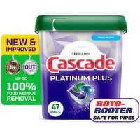 Cascade Platinum Plus Dishwasher Pods, Fresh - 47 Each