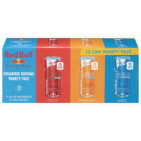 Red Bull Energy Drink, Sugarfree, Watermelon/Strawberry Apricot/Juneberry, Variety Pack - 12 Each