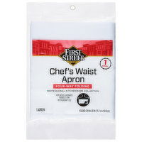 First Street Chef's Waist Apron, Four-Way Folding - 1 Each