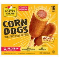 Foster Farms Corn Dogs, Honey Crunchy - 16 Each