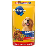 Pedigree Adult Grilled Steak & Vegetable Flavor Food for Dogs Value Size - 38 Pound